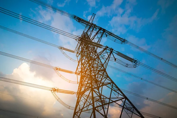 High Voltage Post High Voltage Tower — Stock Photo, Image