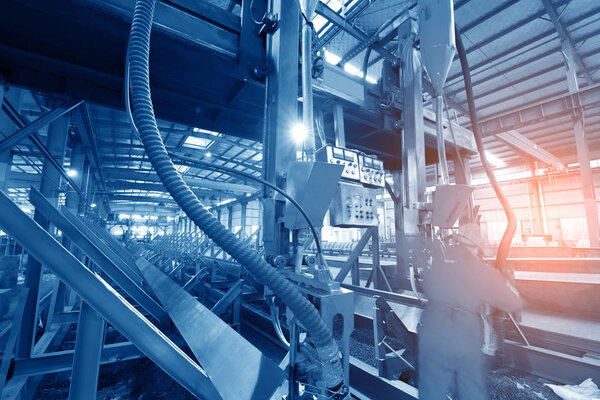 Steel production at the metallurgical plant