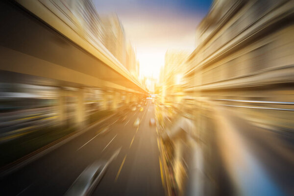 The century avenue of street scene in shanghai Lujiazui,China.