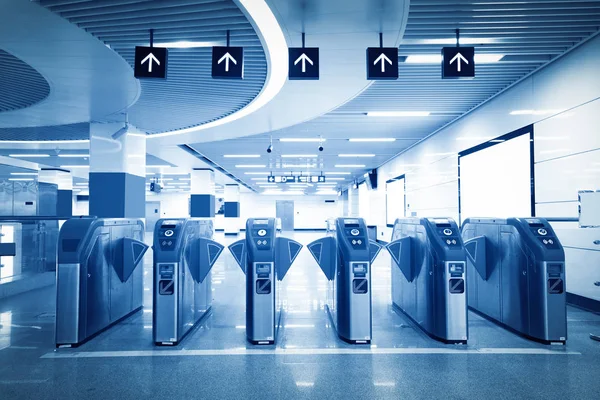 Subway Station Pedestrian Access Gates — Stock Photo, Image