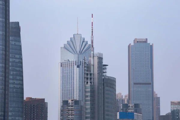 Een Bird Eye View Van Shanghai Schemering — Stockfoto
