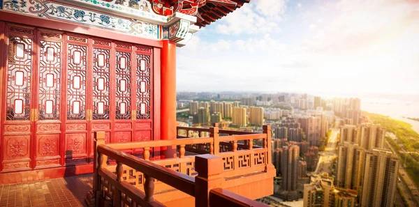 Nanchang Landschap Uitzicht Vanaf Het Tengwang Pavilion China — Stockfoto