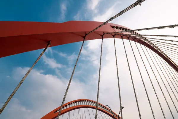 Steel construction of red bridge