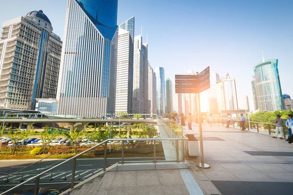 Shanghai Arranha Céus Centro Financeiro Mundial Grupo Lujiazui — Fotografia de Stock