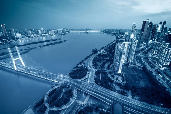 Shenzhen Cidade China Noite — Fotografia de Stock