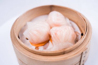 Chinesse gıda ile akış domuz eti hamur tatlısı