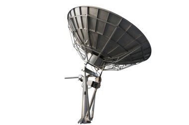 Uydu anteni, üzerinde beyaz izole
