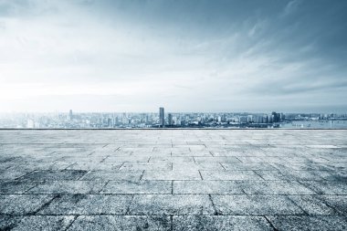 Cityscape ve Chongqing görünümünde boş yerden bulut gökyüzünde manzarası