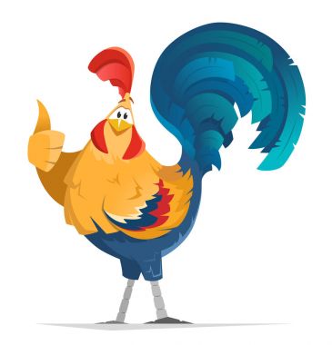 Bantam rooster kuş parmak başparmak horoz
