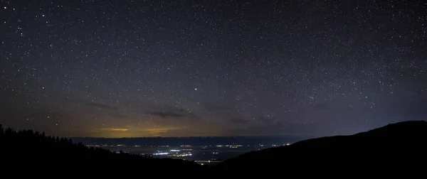 Night Sky Landscape Beautiful — Stock Photo, Image