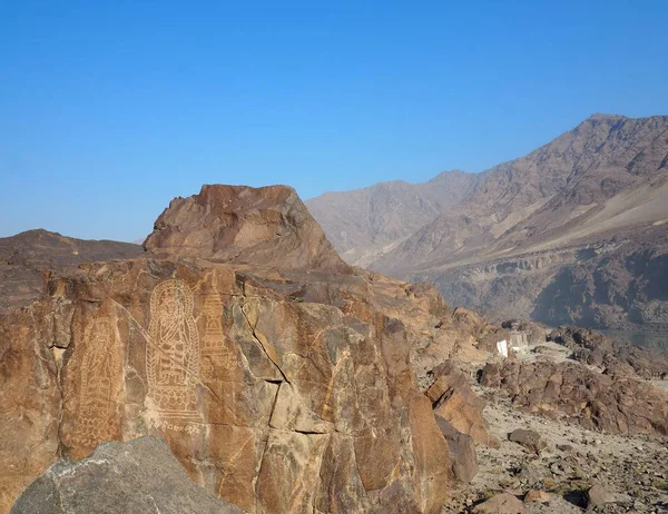 Talla de roca budista cerca de Chilas, Pakistán — Foto de Stock
