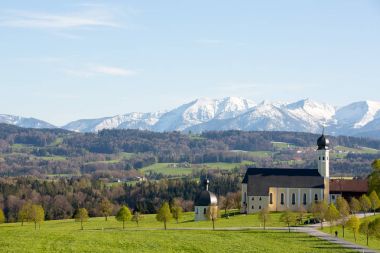 Bavaria, Almanya için Wilparting, kilise Wallfahrtskirche. Katolik hac Kilisesi