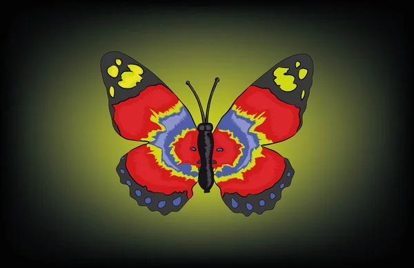 Fondo de mariposa colorido — Vector de stock