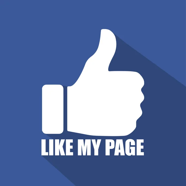 J'aime ma page fond plat — Image vectorielle