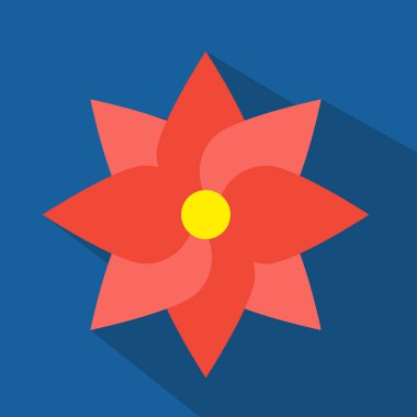 Düz kırmızı çiçek