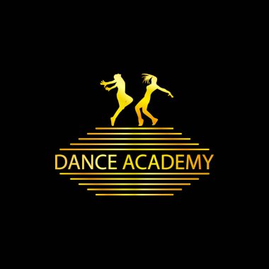 Lüks altın dans Akademisi logosu