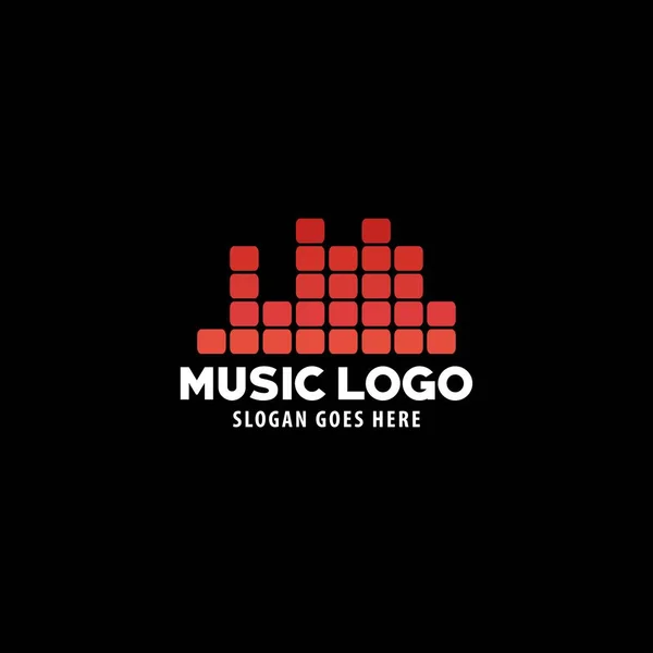 Logo musicale vettoriale — Vettoriale Stock