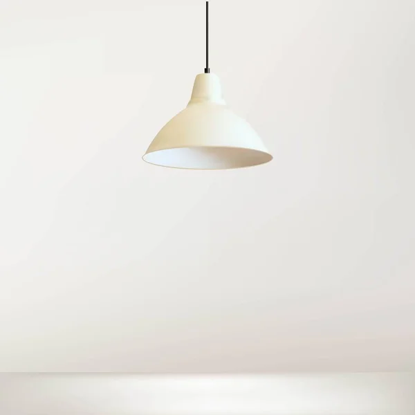 Lampe simple avec mur blanc — Image vectorielle