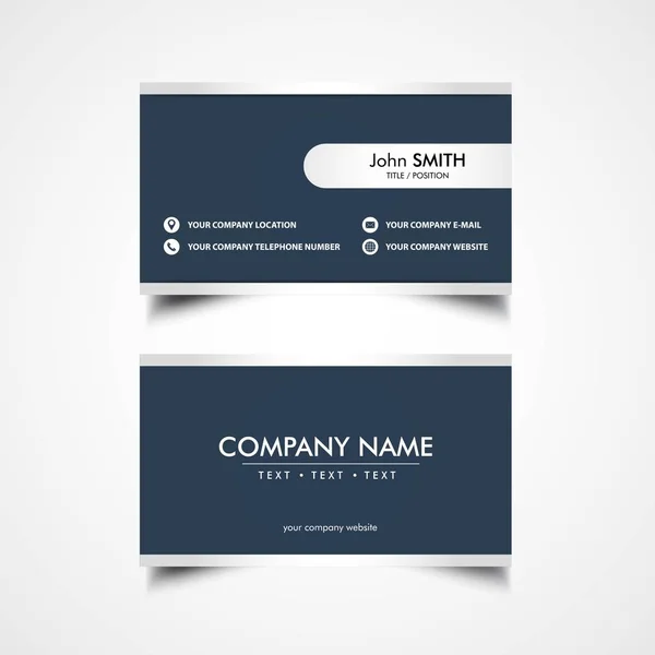 Simple Business Card Template — Stock Vector