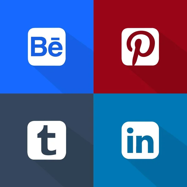 Iconen van sociale netwerken — Stockvector