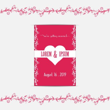 Düğün davetiyesi.