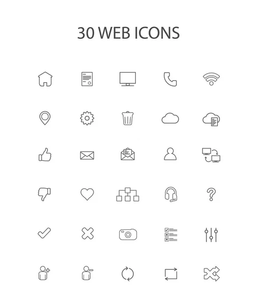 30 gri renk basit Web Simgeler