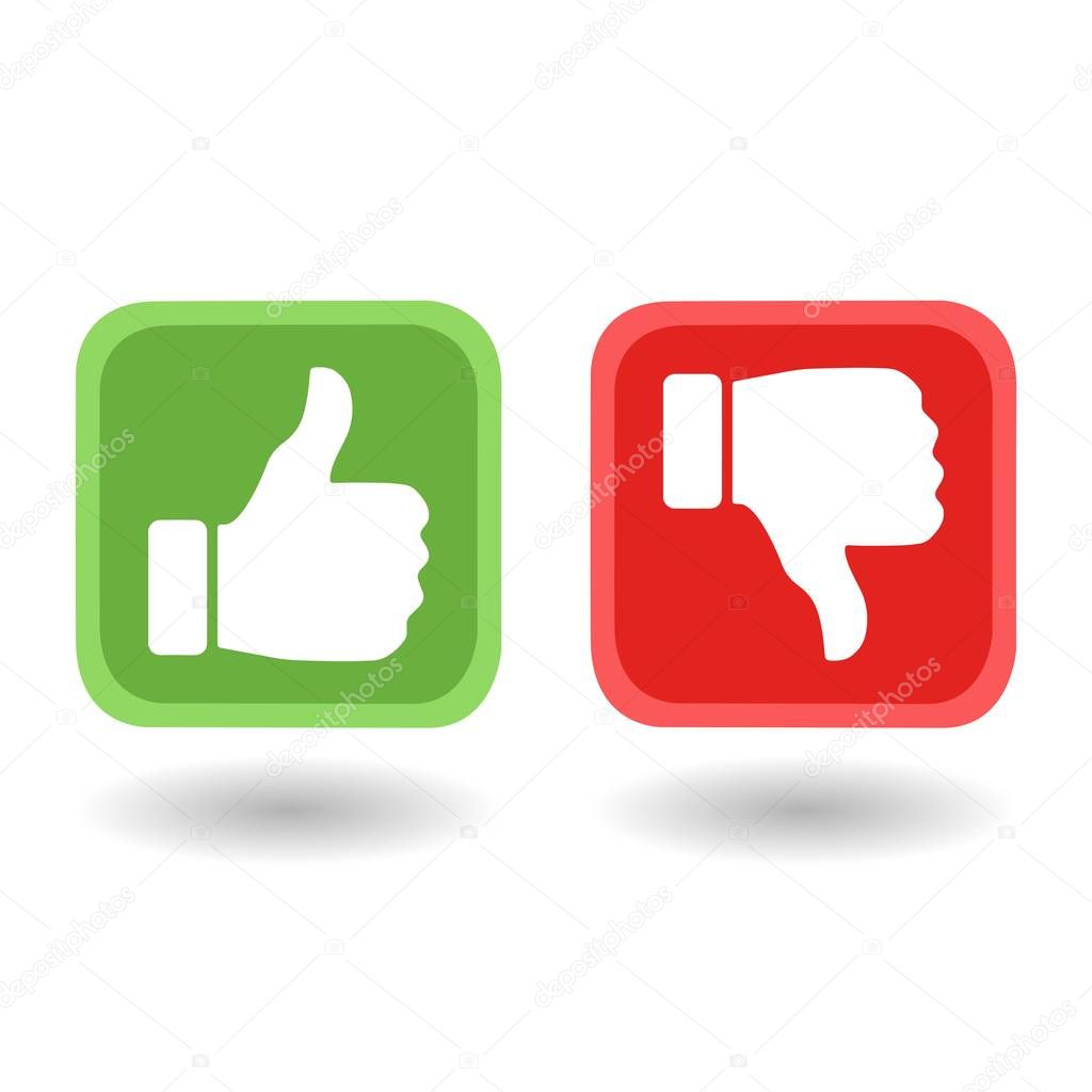 Like and Dislike Icon, Vector, Illustration, Eps File