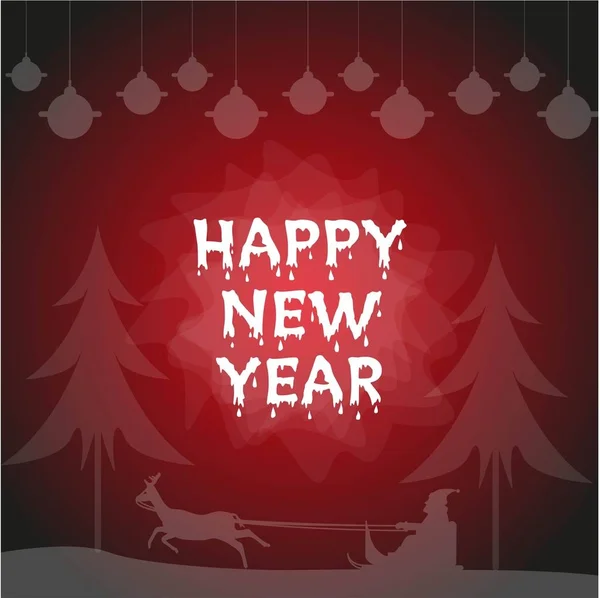 Happy New Year Poster Flyer Vector Illustratie Eps Bestand — Stockvector