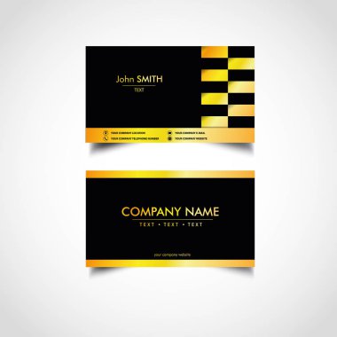 Altın lüks kartvizit şablonları, vektör, illüstrasyon