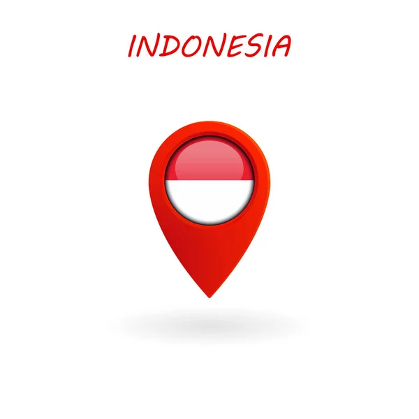 Icono Ubicación Para Bandera Indonesia Vector Ilustración Archivo Eps — Vector de stock