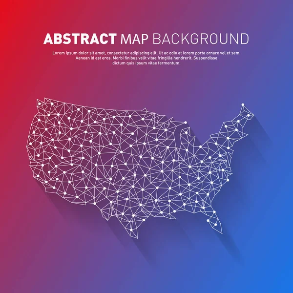 Özet Birleşik Devletler çizgi haritası, vektör — Stok Vektör