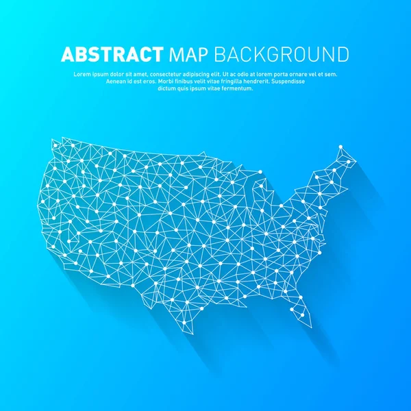 Özet Birleşik Devletler çizgi haritası, vektör — Stok Vektör