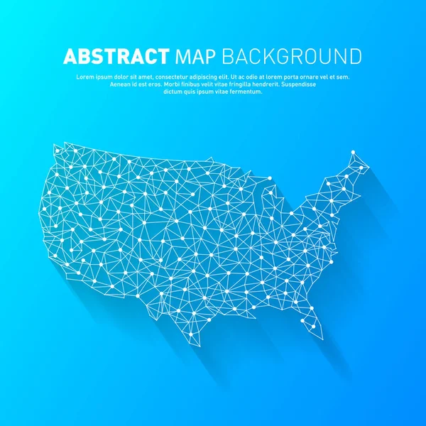 Mappa astratta degli Stati Uniti, vettore — Vettoriale Stock