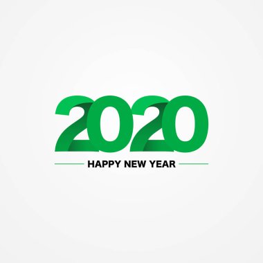 Beyaz arkaplan ve vektör üzerindeki yeşil logo metin tasarımınız kutlu olsun.