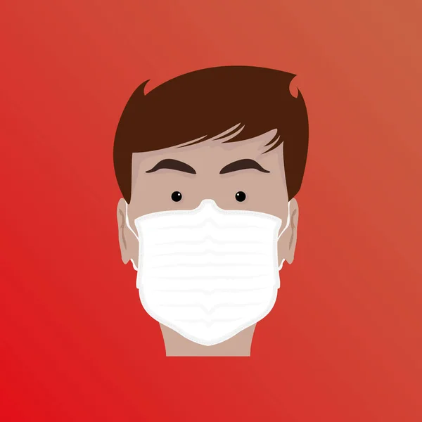 Medico Maschera Protezione Contro Virus Corona Vettore Illustrazione File Eps — Vettoriale Stock