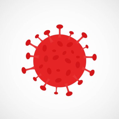 Salgın Corona Virüsü izole edilmiş vektör arkaplanı, illüstrasyon, eps dosyası