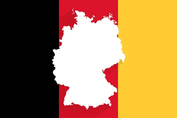 Alemania Mapa Fondo Bandera Vertical Vector Ilustración Eps Archivo — Vector de stock