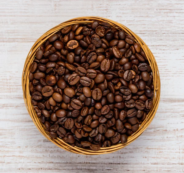 Bowl with Brown Roasted Coffee Beans — Stok Foto