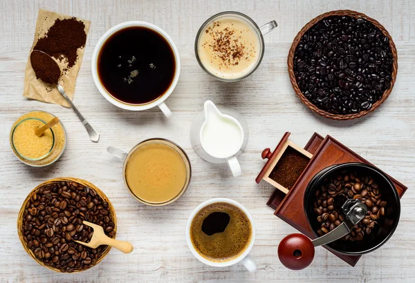 Coffee Brewing and Ingredients — Stock Photo, Image