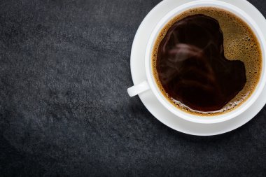 Kopyalama alanı alanı ile kahve fincanı