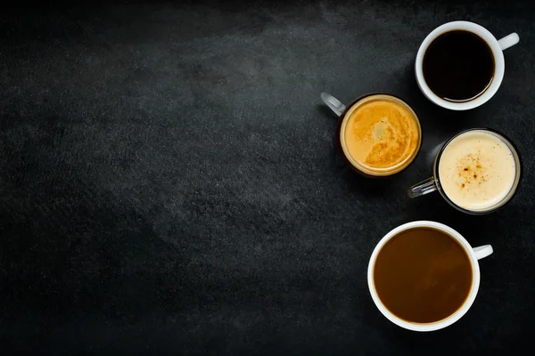 Farklı kahve türü kopya alanı ile