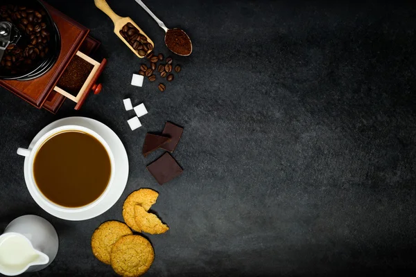 Café con leche y espacio de copia — Foto de Stock