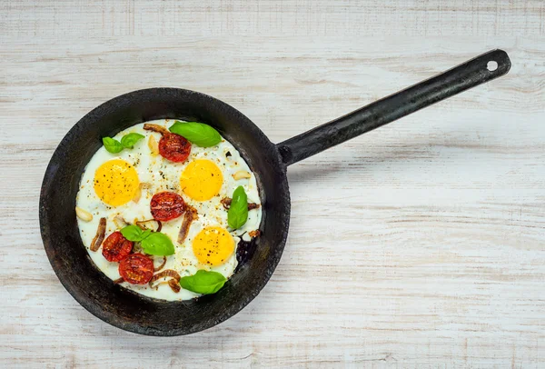 Spiced Fried Eggs — Stock Photo, Image