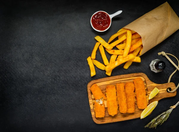 Comida rápida con espacio de copia — Foto de Stock