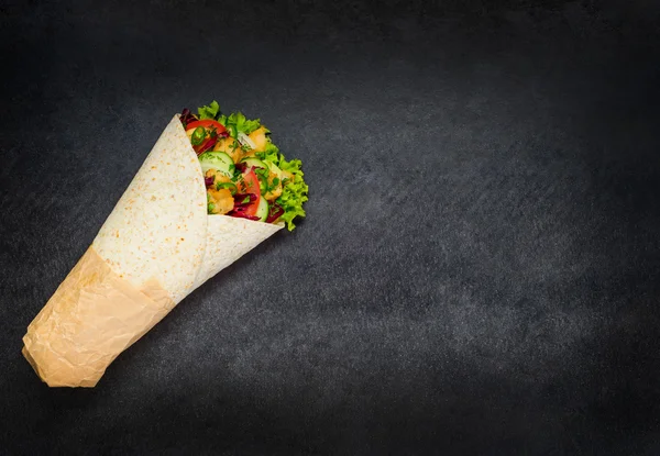 Shawarma com espaço de cópia — Fotografia de Stock