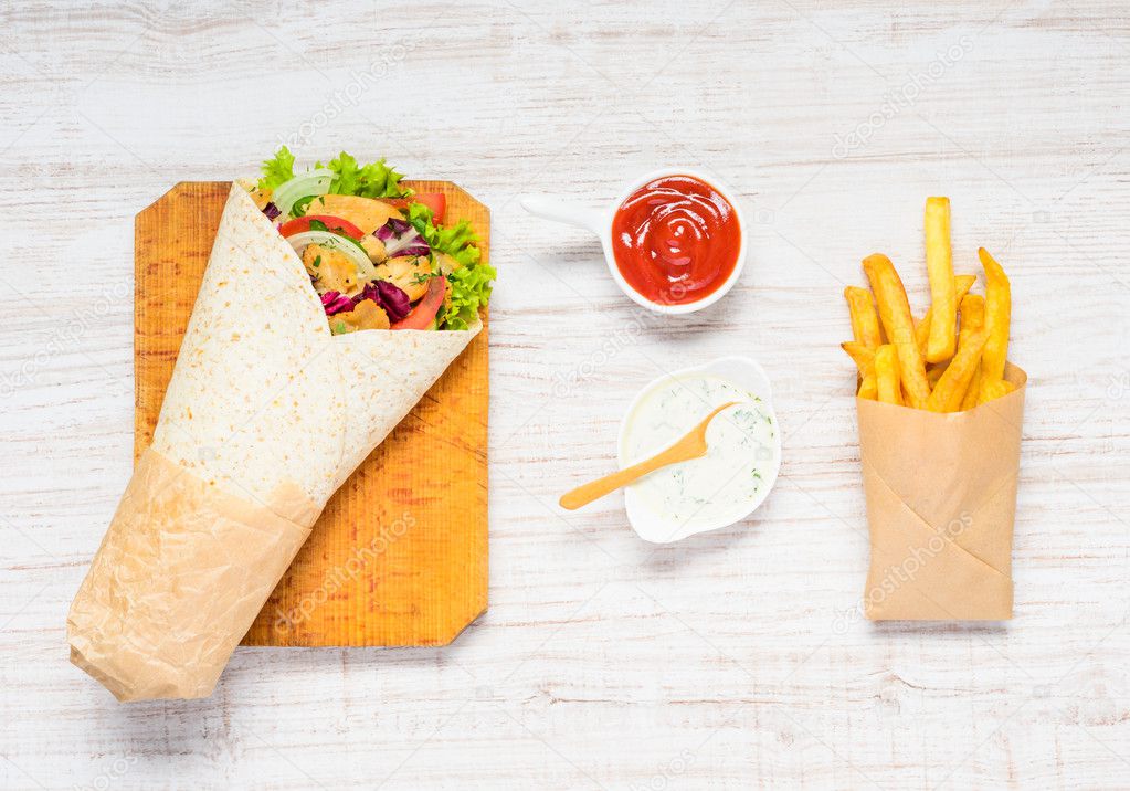 Shawarma and French Fries
