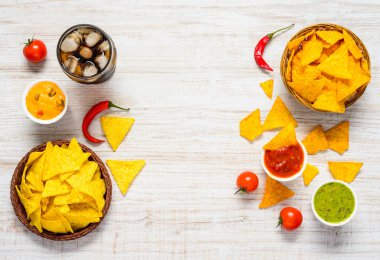 Tortilla soğuk kola ve kopya alanı ile