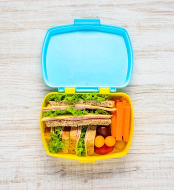Lunch Box with Food clipart
