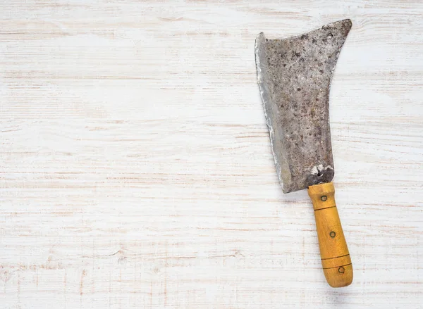 오래 된 고기 칼 복사 공간 사용 — 스톡 사진