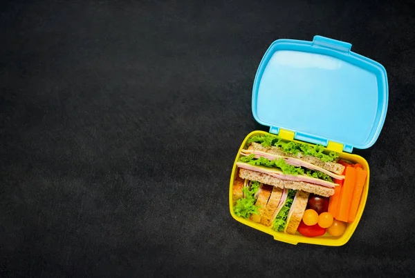 Lunch Box with Copy Space Area — Stock Photo, Image